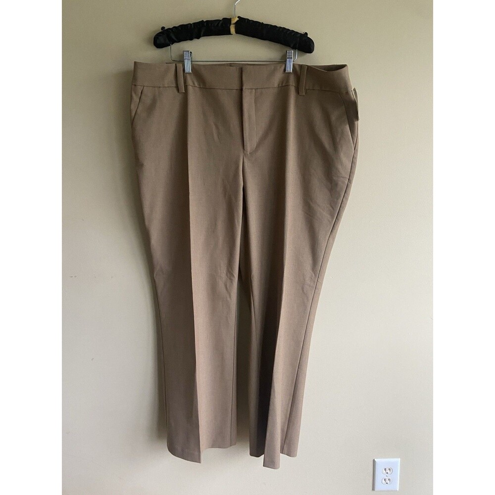 Charter Club Tan Trousers Womens Size 20W Straight Leg Career Office